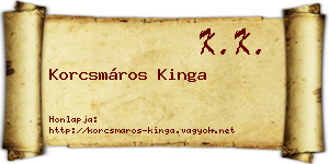 Korcsmáros Kinga névjegykártya